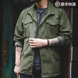 马登工装 美式复古M65野战军绿色猎装夹克硬汉军事风衣外套男春