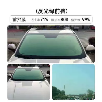 car film car glass explosion-proof | Automotive Film - 1-m-wide-15-m-front-block-reflective-green