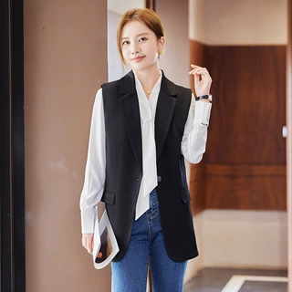 时尚西装马甲套装女25秋冬季新款外穿女士马夹高级感休闲西服外套
