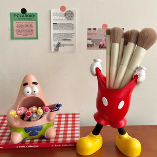 Mickey Pen Holder Desktop Ornaments Cute High-Looking Style Cartoon Multi-Functional Student Stationery Xiaohongshu Batch