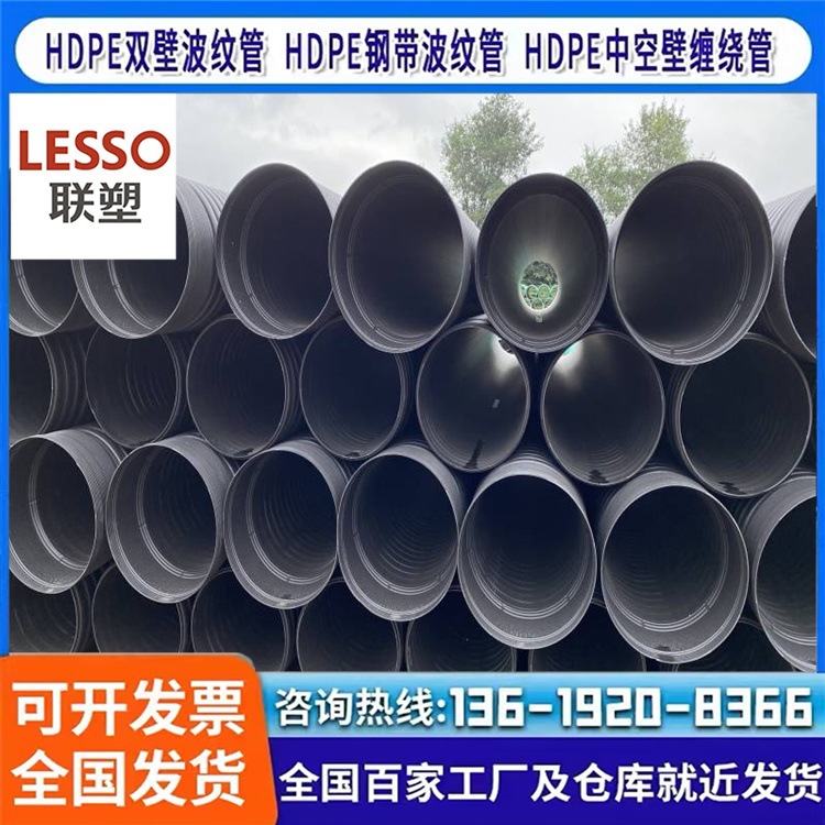 联塑 市政管道工程建设PE管厂家直供 铁路隧道用 工程给水管
