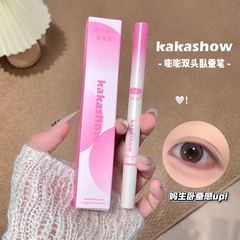 kakashow嘭嘭双头卧蚕笔灵动大眼防水不晕染阴影提亮笔眼影眼线笔