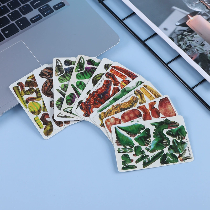 Детская головоломка, упражнение, полипропиленовая пластиковая трехмерная головоломка, различные карты динозавров, изготовление 3D-карт для печати логотипа