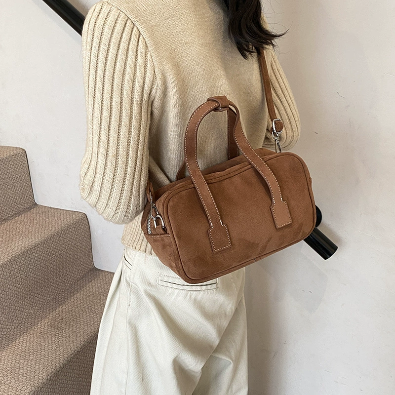Retro matte shoulder bag, one-shoulder bag, pillow