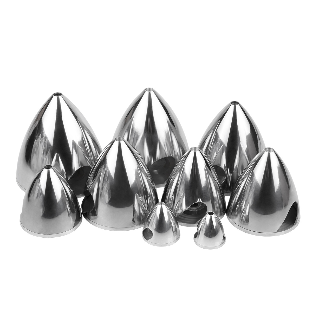 二叶桨铝合金整流罩、金属桨罩1.25in-4.0in甲醇\汽油机用 固定翼