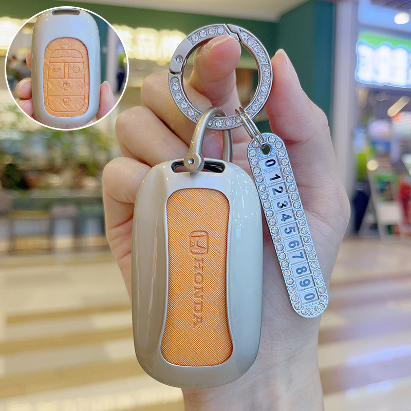 ホンダのキーカバーを適用します。女性十一代アコード十代思域crv型格xrv冠道英仕派のキャンバスボタンです。|undefined