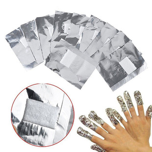 Nail art nail removal tin paper smooth 65*95 with thickened cotton block does not contain liquid nail removal foil nail removal auxiliary tin paper