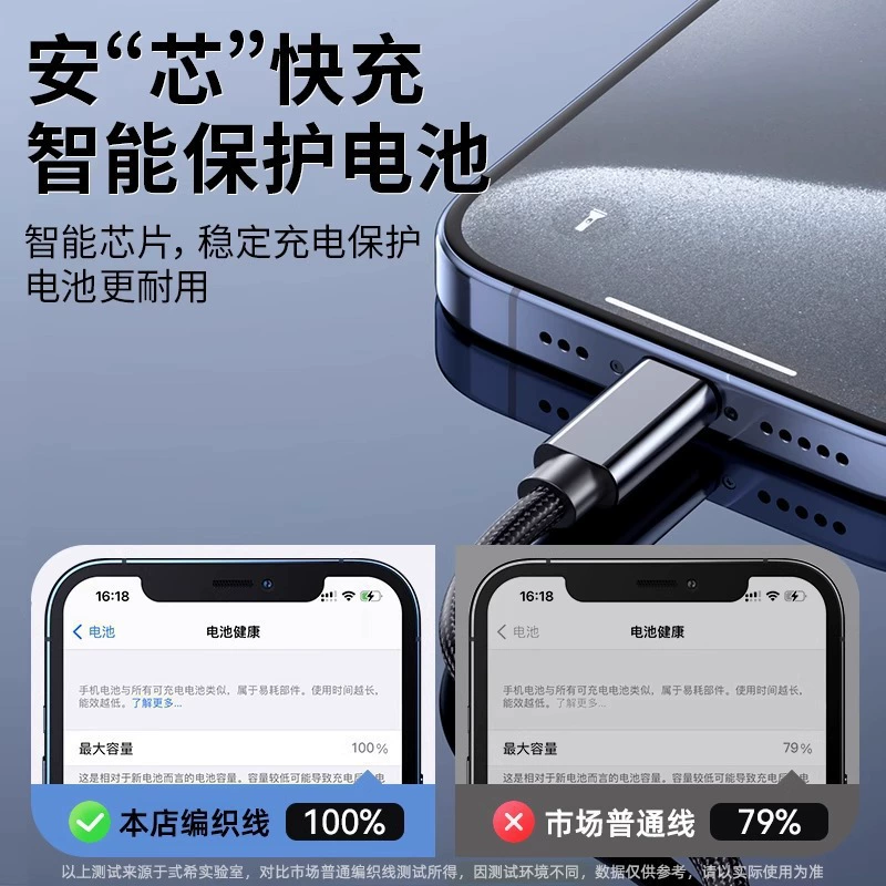 Apple, long compatible mobile phone, charging cable, 3m, iphone, 12/13/14