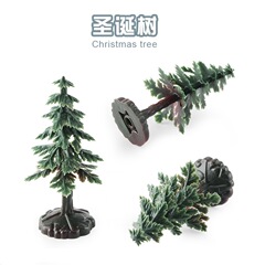 国境を越えた模擬森常緑の木松クリスマスツリーモデルマイクロ風景クリスマスシーン砂テーブル装飾装飾品