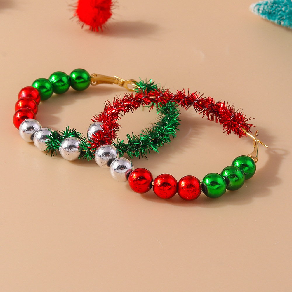 13g Weight Alloy Ear Needle Material Earrings Classification 1 Pair Quantity Holiday, Festival Occasion Plastic Material Christmas Festival Christmas Tree, Santa Claus Pattern Women's Gender Cute, Classic Style Style 1 Pair Christmas Cute Classic Style Christmas Tree Santa Claus Plastic Earrings 30