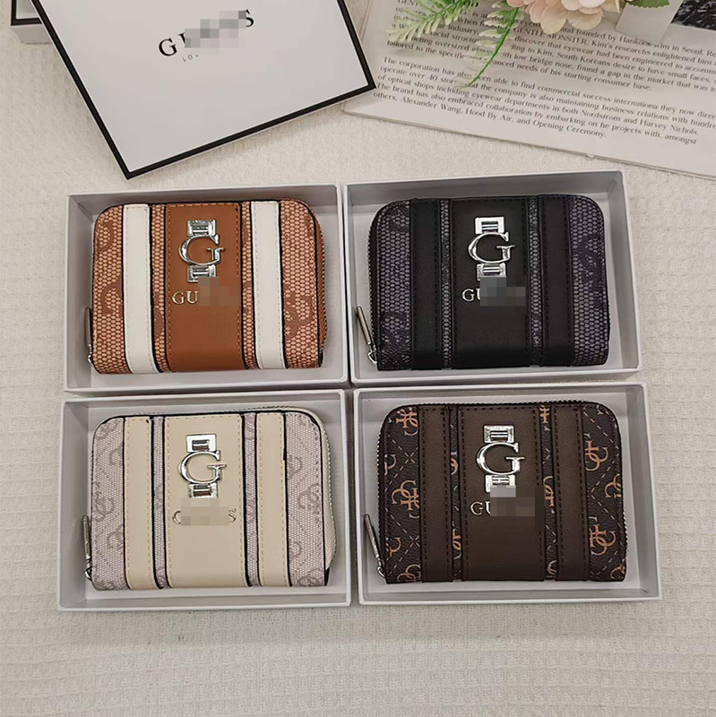 New In-Stock Foreign Trade European and American Retro Print Unisex Wallet Id Holder Large Capacity Short Wallet