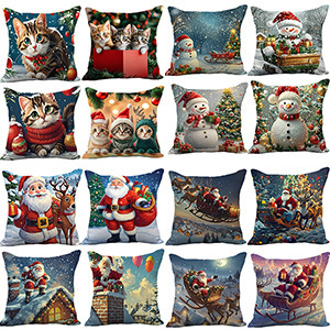 Amazon Temu Christmas Pillow Cover Office Seat Cushion Cover Home Bedside Pillow Cover Christmas Style