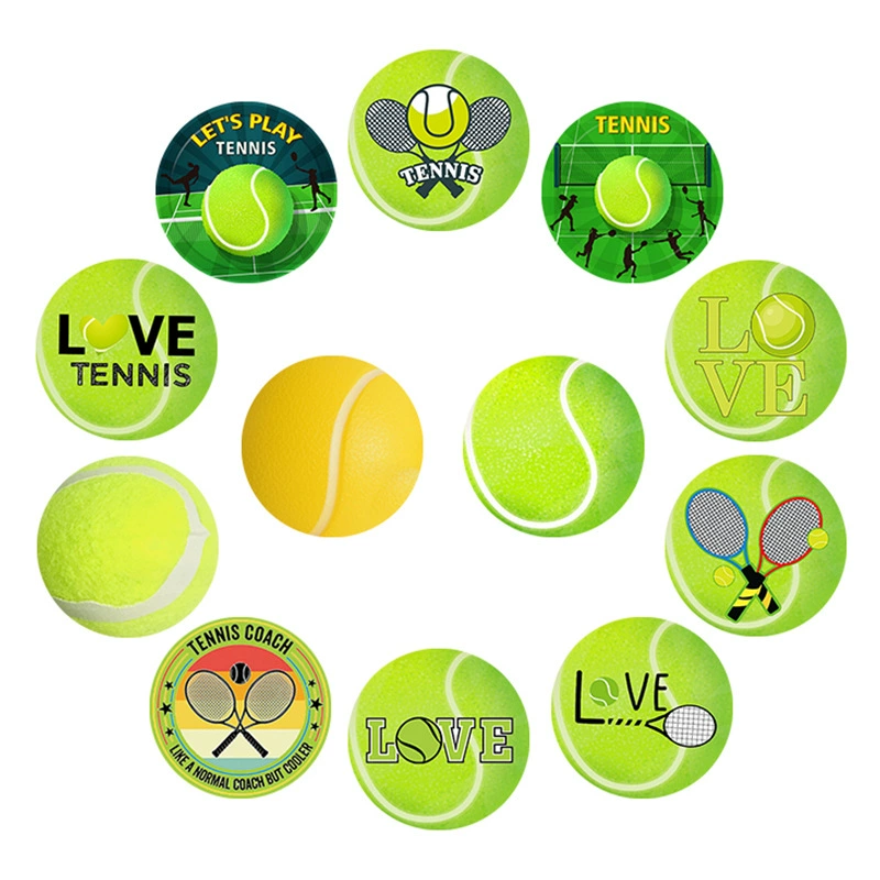 Трансграничный Amazon теннис спортивный мяч время драгоценный камень стеклянный патч мягкая магнитная наклейка на холодильник 12 наборов