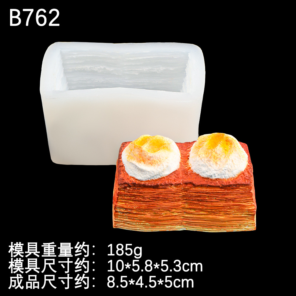 Tostada de huevo escalfado Melaleuca helado amasar molde de silicona bolsa de piña iy molde de yeso de aromaterapia adornos decorativos