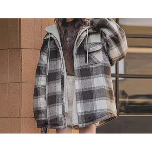 Middle School Students Fake Two-piece Small Chanel Style Coat 2024 New Japanese Style Autumn and Winter Clothes for Big Children Junior High School Students Woolen Baseball Clothes