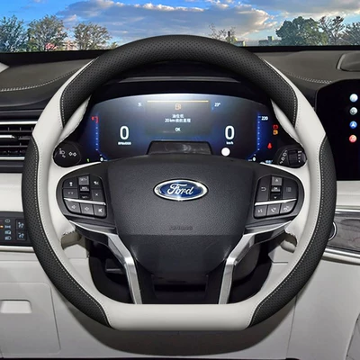 Accessories Sweat-Absorbent Handle Cover, Steering wheel cover - ford-exclusive-pearl-grey-ultra-thin-edition-standard