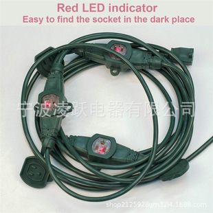 Yodotek 50ft 14 Gauge Extension Cord Multiple Evenly Spaced Plugs Ideal for Landscape Lights
