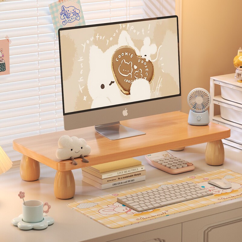 Desktop Computer Riser Monitor Stand Desktop Storage Rack Keyboard Tray Workstation Desktop Organizer Shelf