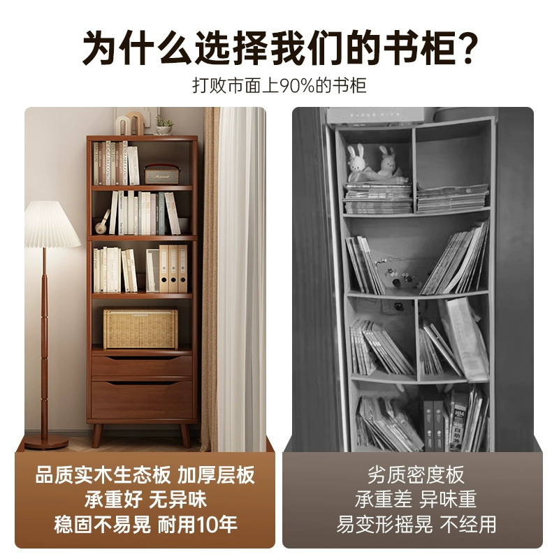 本棚の棚の木の脚の家庭用ロッカーの展示棚の寝室の客間の多層は壁に寄りかかって床にある本棚を収納します。|undefined