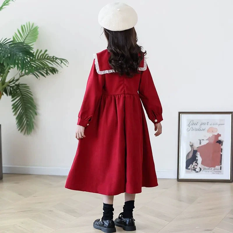 Dress, autumn solid uniform, universal girl doll, long-sleeve, small princess costume, for teenagers