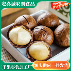 批发夏威夷果奶油味大果薄皮坚果零食500g代发胡桃果手剥夏威夷果
