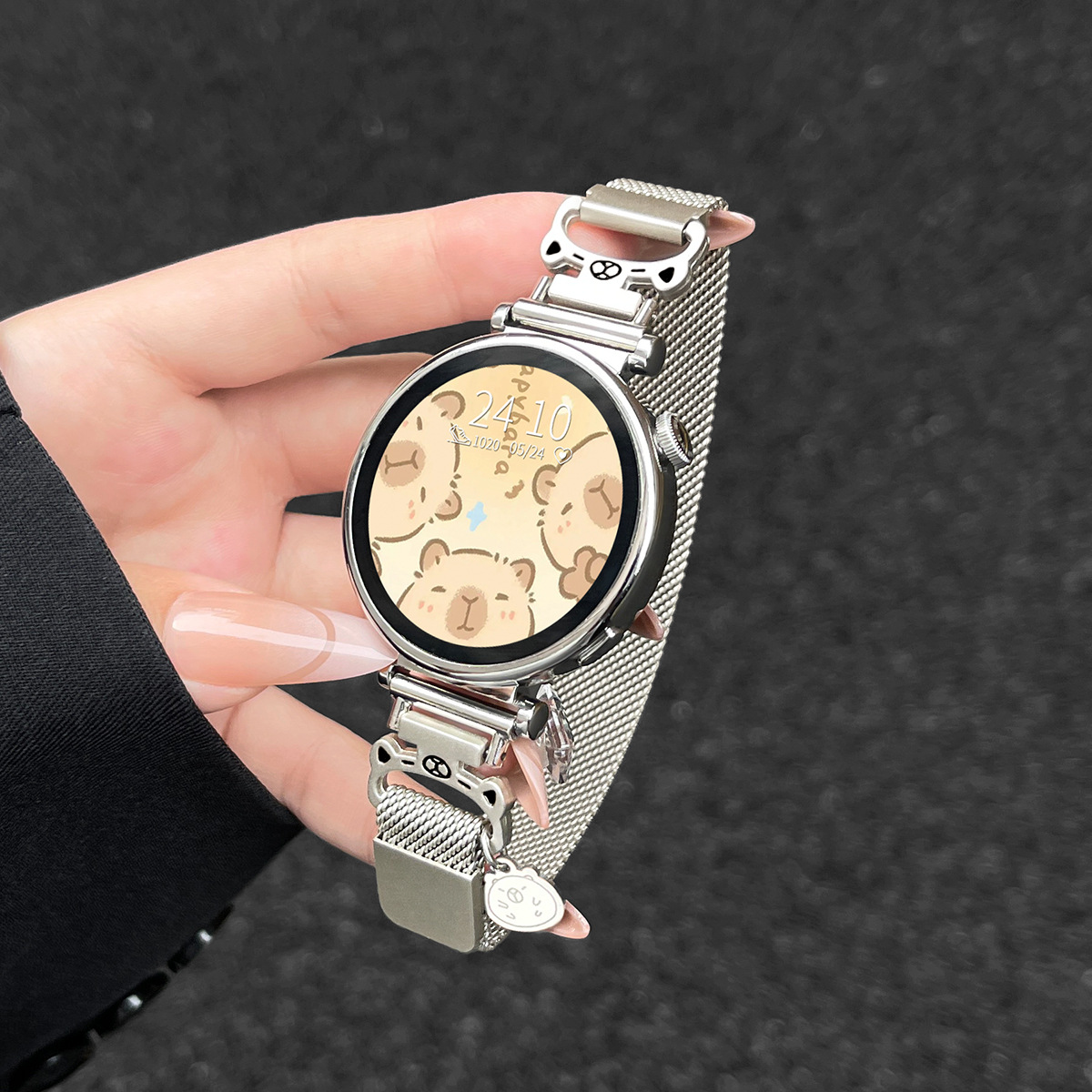 Suitable for Huawei Gt5/6 New Watch Bands with Metal Magnetic Watch Gt4 Watch Chain 5Pro Women's Gt3/2 Summer