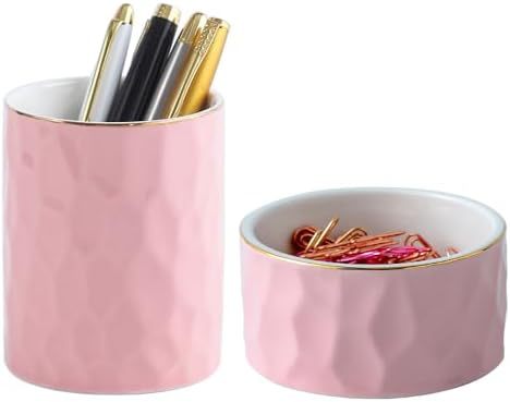 Soporte Organizador de Cepillos de Dientes de Cerámica, Almacenamiento, para Escritorio image 6