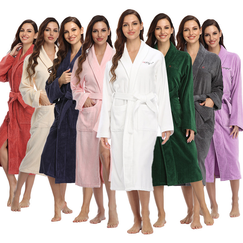 2024 Autumn New Solid Color Bathrobe Sauna Suit for Men and Women, Hotel Pajamas, Home Daily Use, High-End Feel 2024 Autumn New Solid Color Bathrobe Sauna Suit for Men and Women, Hotel Pajamas, Home Daily Use, High-End Feel