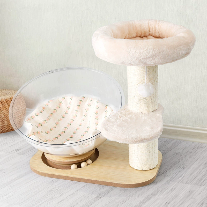 Прямая поставка производителя космической капсулы очень большой кошачий гнездо из цельного дерева