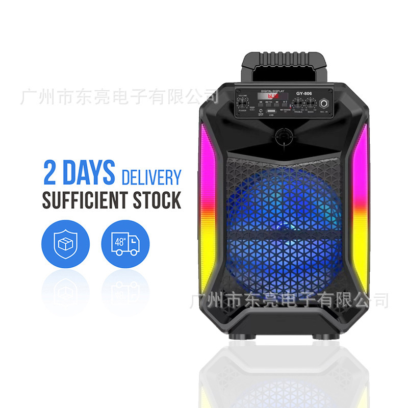 工場クロスボーダー8インチ屋外広場ダンス低音音響演出家庭用k歌ハンディbluetoothスピーカーマイク付き|undefined