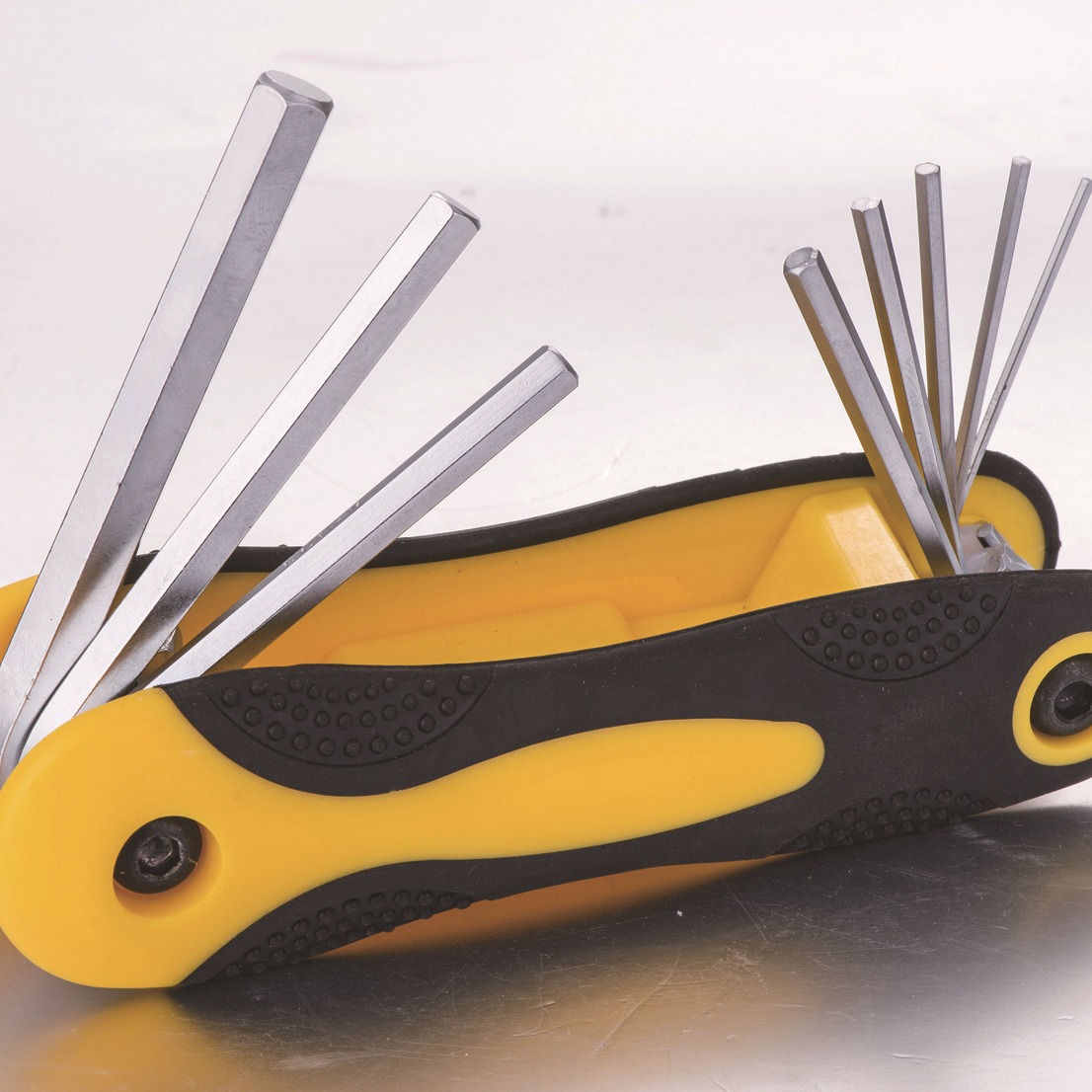 内六角扳手组套 8件套折叠扳手 塑料把手