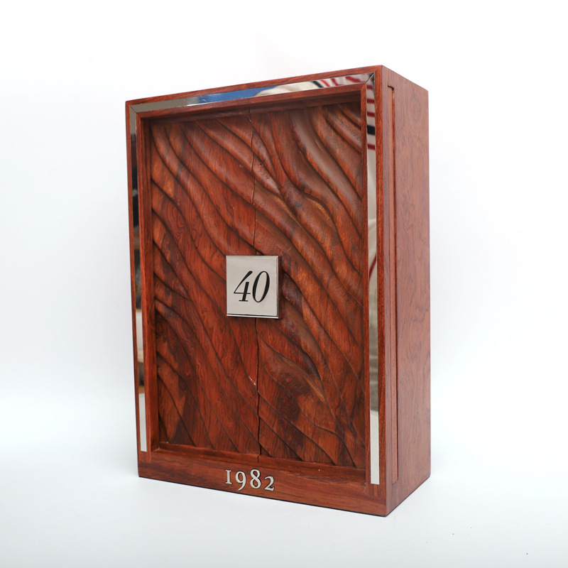 限量珍藏定制实木红木3D立体洋酒礼盒 XO包装盒 奢侈品礼盒