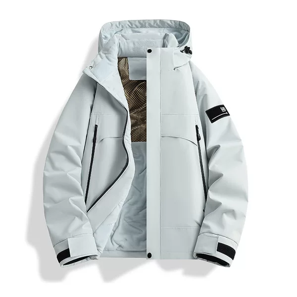 Thickened Windbreaker Cotton Jacket, Autumn and Winter All-In-One Cotton Coat, Windproof and Warm Outerwear, Waterproof and Wear-Resistant Workwear with Logo Printing