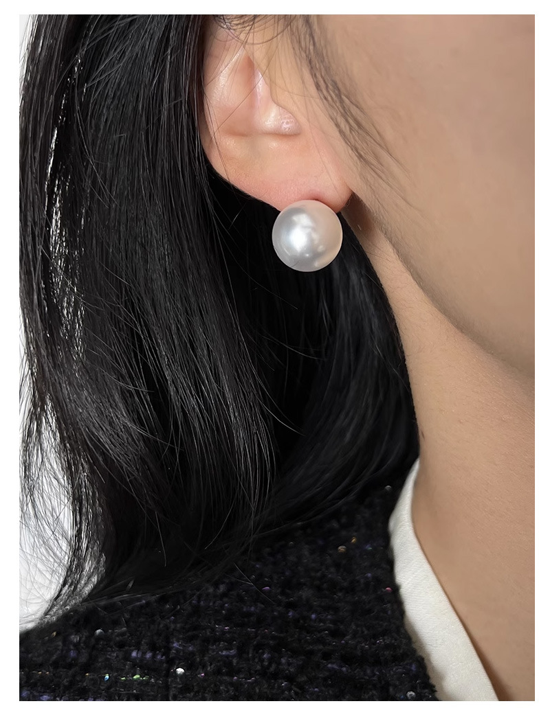 Perlen Ohrstecker, Große Silberohrringe Für Damen_voghion.com