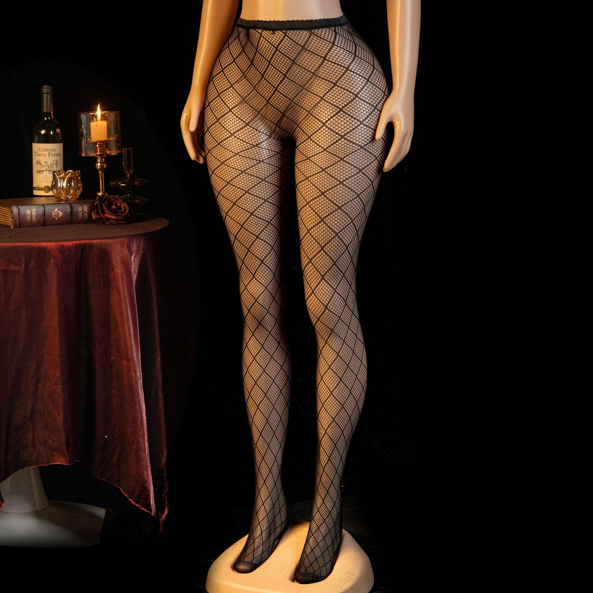 Yue mariposa sexy calcetines femeninas uniformes seducción pantalones rojos calcetines de ropa interior pura libido coqueteo 2943