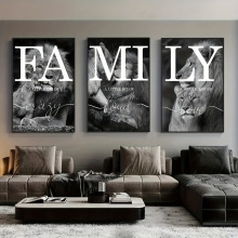 Q 31751 Lion Animal Triptych Decor ʨ�Ӷ�������װ�λ�