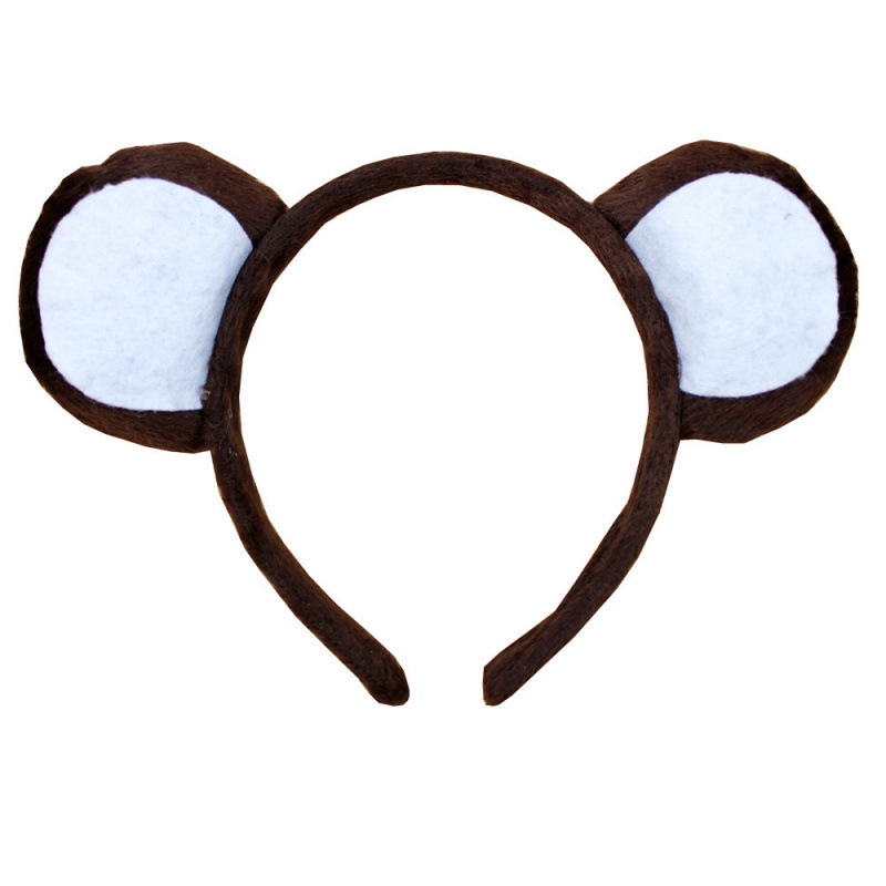 1 6 1 espectáculo de dibujos animados animales cabeza de peluche tocado cabello gato vaca tigre oveja orejas de conejo