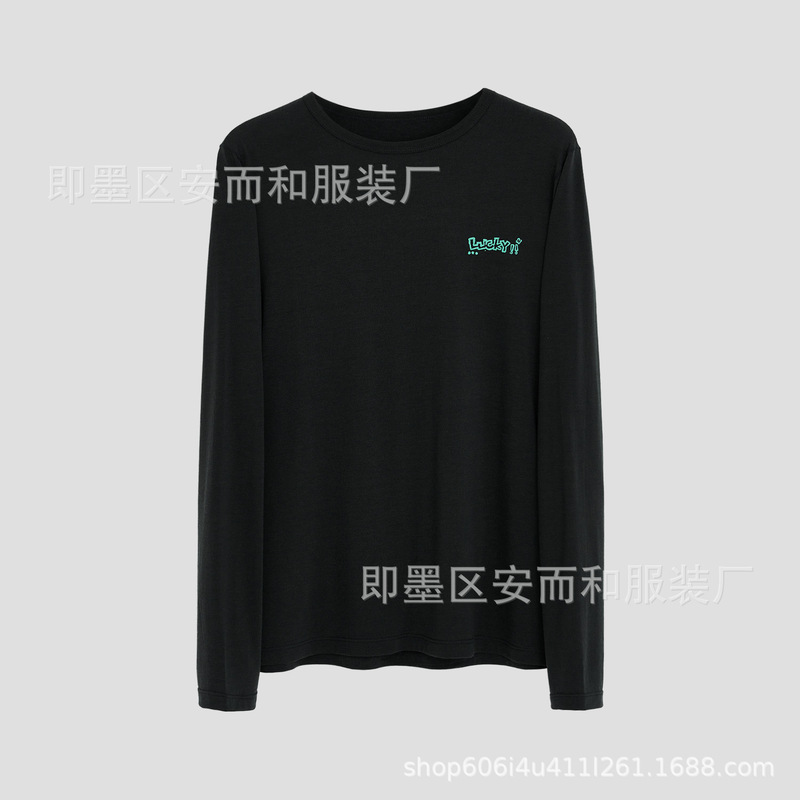 户外美利奴运动羊毛趣味印花T恤2025秋季柔软亲肤圆领长袖上衣女|undefined