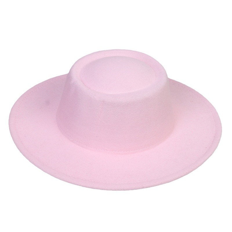 Europeo y americano nuevo estilo groove lana sombrero multi-color otoño e invierno retro luz tablero grande ala sombrero superior sombrero estilo coreano fieltro sombrero moda