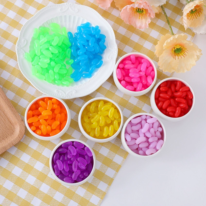 Большие аксессуары Желе Цвет Желе фасоль ПВХ фрукты Радуга сахарная Смола Желе бобы силиконовый щипк