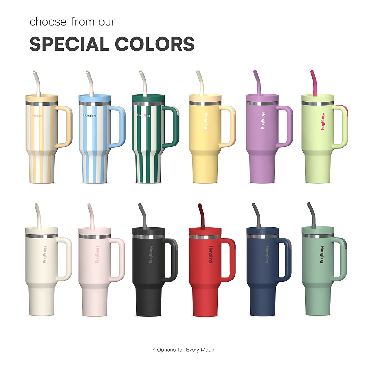 Taza de aislamiento de pajita con tapa deslizante explosiva transfronteriza Taza de coche de acero inoxidable 304 personalizada Mango de coche Taza de Bingba