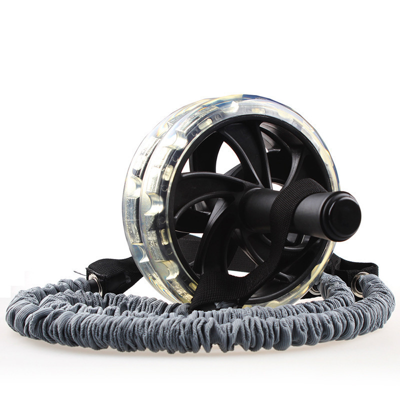 Rueda abdominal para hombres rebote cuerda auxiliar cuerda de tracción cuerda elástica de fitness para mujeres rueda muscular abdominal multifuncional cuerda de tracción anti-rotura