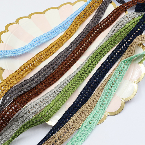 Factory direct supply hollow lace polyester ladder edge DIY handmade clothing accessories boxes bags socks decoration clothing accessories