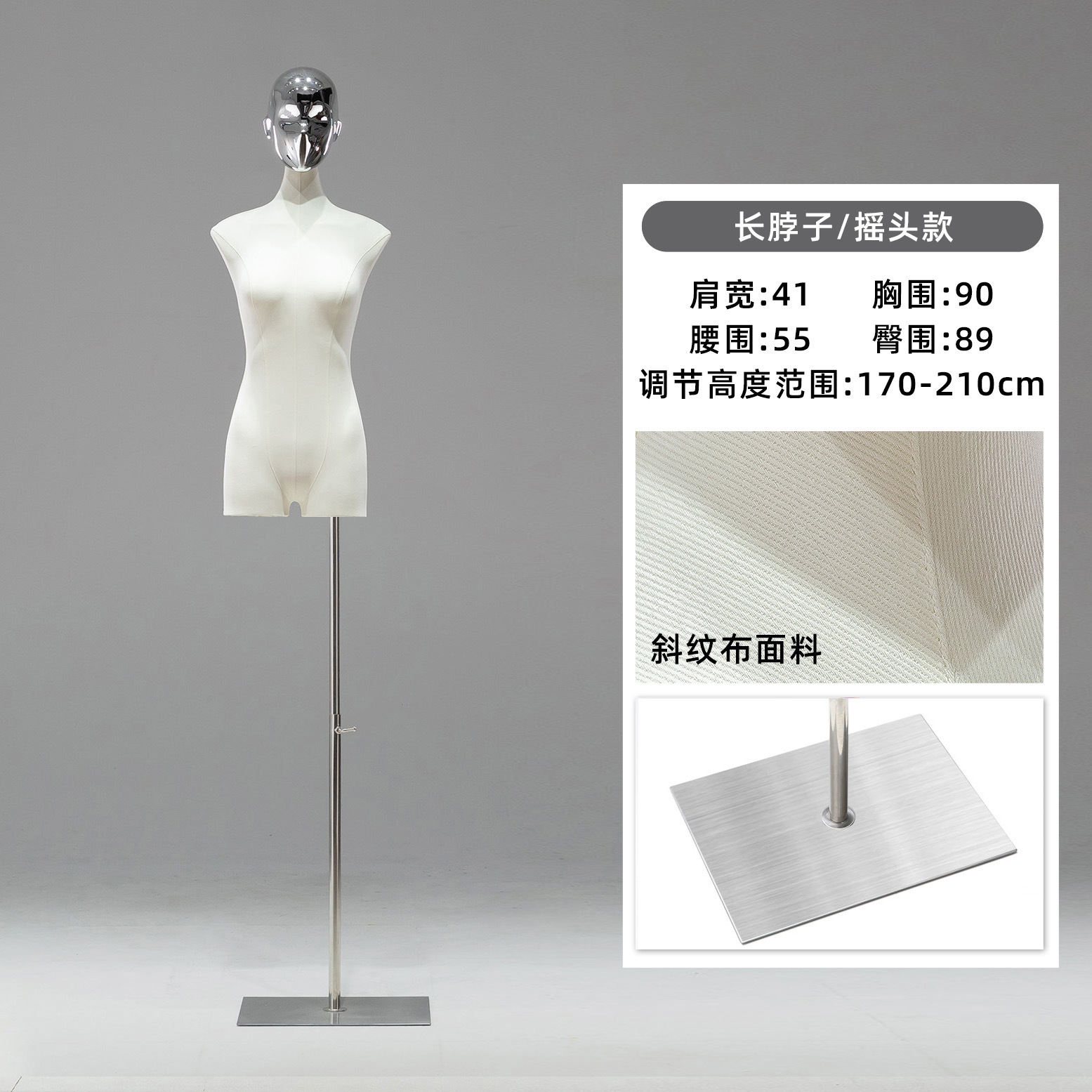 Maniquí Femenino de Busto con Clavícula de Plástico para Tiendas de Ropa y Escaparates image 6