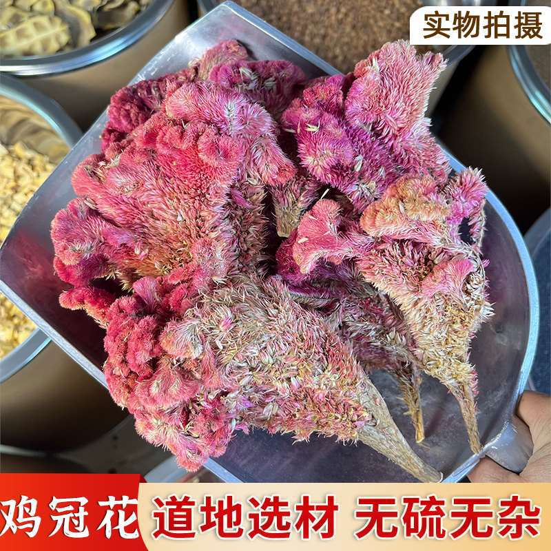 鸡冠花中药红白鸡冠花干花泡水新鲜凤尾鸡冠子花鸡公花官寇鸡冠头