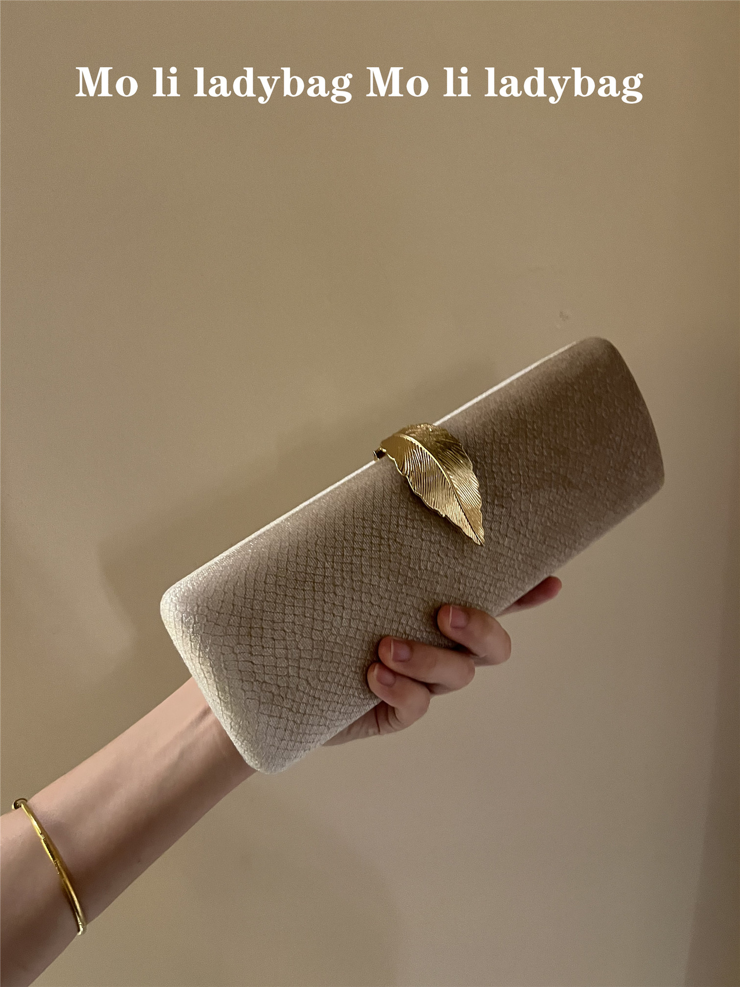 Luxury Gold Leaf Elegant Evening Clutch Bag For Women, Formal Party Bag For Evening Gowns And Qipao - Thumbnail 6