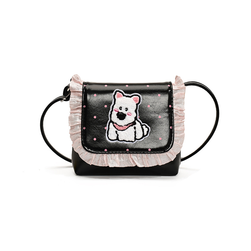 Cartoon perros, niñas y niñas, bolsas de hombro, lindas ondas de encaje para bebés, bolsas de cinturón, nuevas bolsas para niños