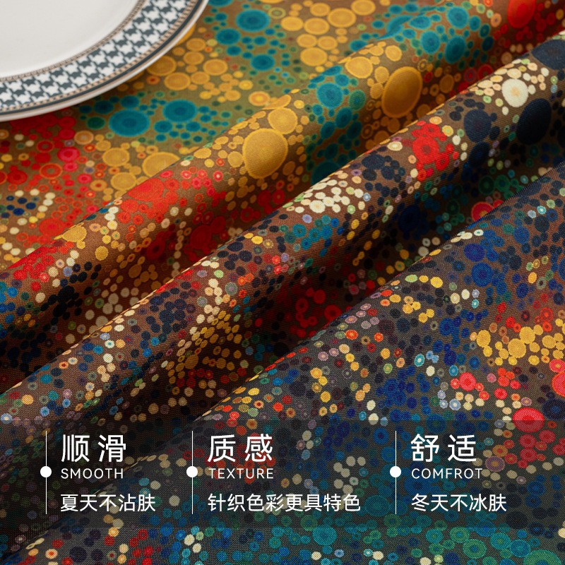 Transfronterizo nuevo estilo bohemio impermeable manto de mesa color frisa impresión manto de mesa a prueba de polvo manto de mesa al por mayor