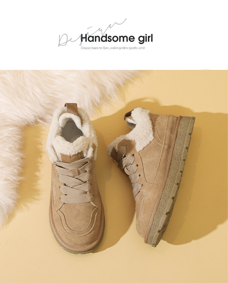 Women's Snow Boots Warm Winter Velvet Lined Thick Sole Cotton Shoes_voghion.com
