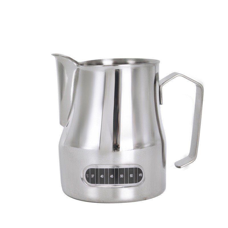 Jarra Espumadora de Leche para Latte Art 600ml de Acero Inoxidable 304 con Escala